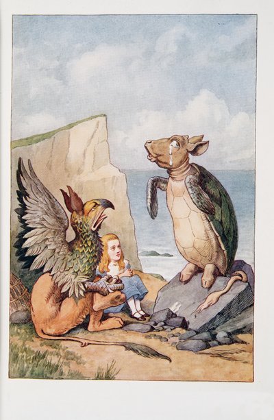 La Finta Tartaruga e il Grifone, da Le Avventure di Alice nel Paese delle Meraviglie e Attraverso lo Specchio e Cosa Alice Trovò Lì, di Lewis Carroll, pubblicato nel 1911 da John Tenniel
